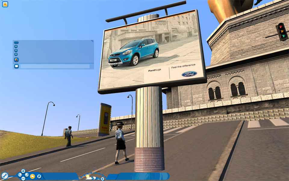 Freestanding Billboard with Ford Ad