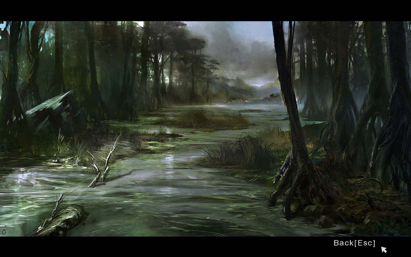 Swampy jungle, kind of like what you go through when running from ol' ...